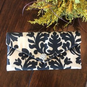 Black and white clutch